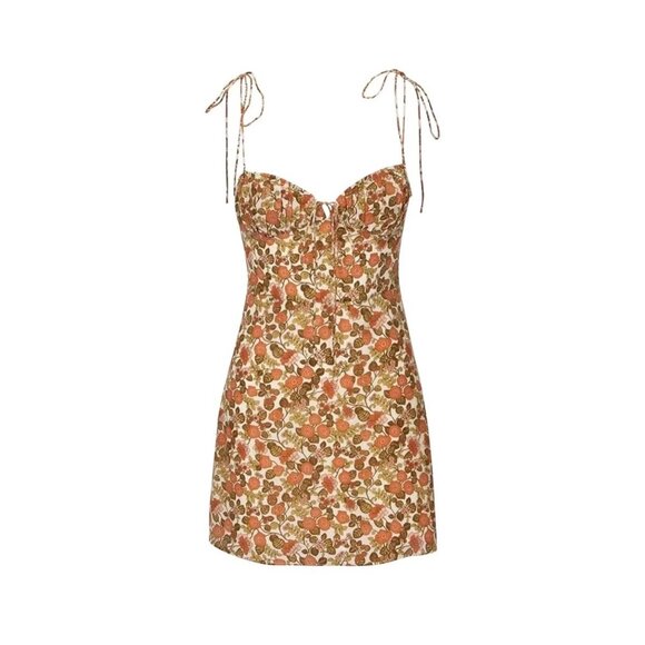 NWT Realisation The Devon in 70s Floral Silk Short Mini Tank Dress M $190 - Picture 1 of 15